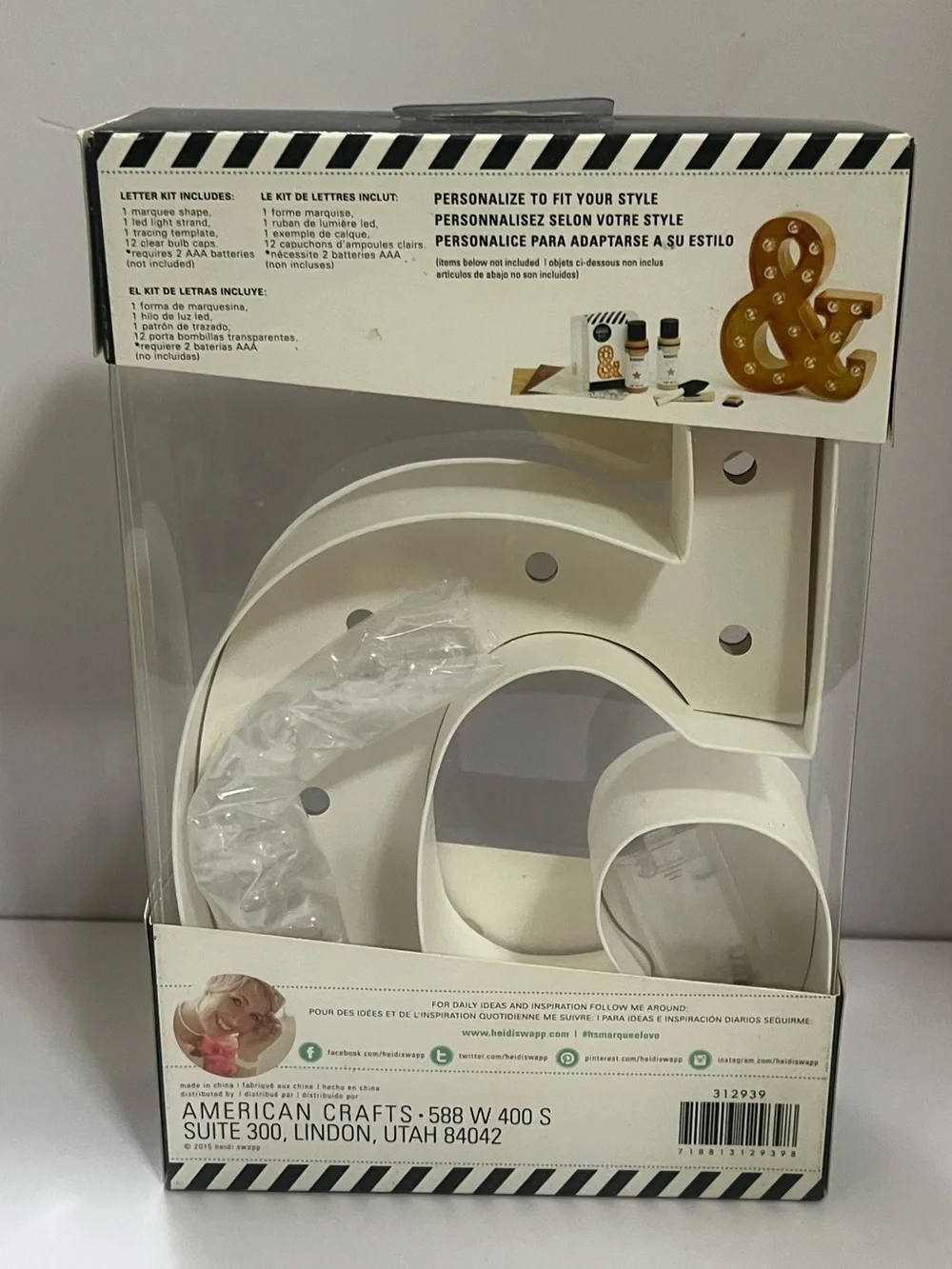 🆕 Heidi Swapp Marquee Love Number 5 Light Kit New in Package